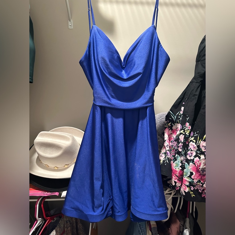 Elegant Blue Women's Dress for Homecoming